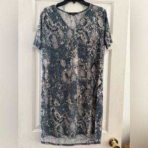 Christian Siriano Snake Print Tee Dress